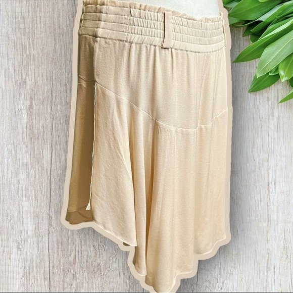 A.L.C. 100% Silk Cream / Pale Blush Ruffled Mini Skirt Size 0 - NO BELT - Picture 7 of 15